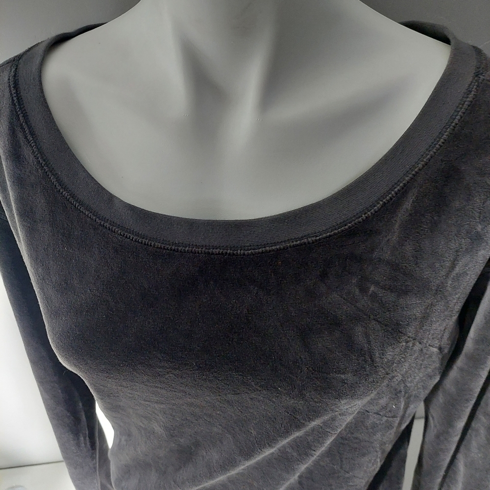 Juicy‎ Couture Gray Sweater Pullover Top Scoop Neck Women Size M Velvet Soft  SJ - Picture 11 of 13